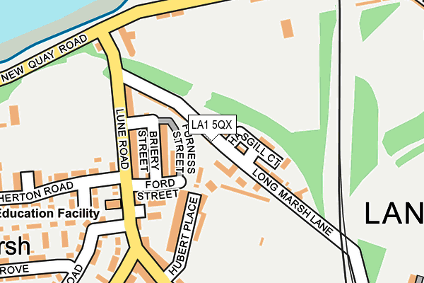 LA1 5QX map - OS OpenMap – Local (Ordnance Survey)