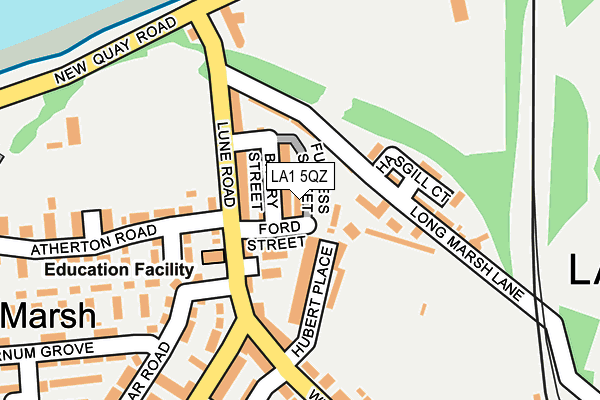 LA1 5QZ map - OS OpenMap – Local (Ordnance Survey)