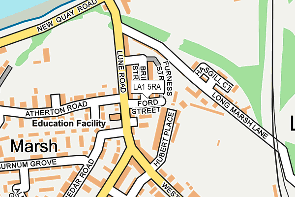 LA1 5RA map - OS OpenMap – Local (Ordnance Survey)