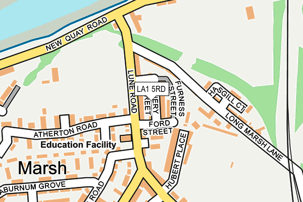LA1 5RD map - OS OpenMap – Local (Ordnance Survey)