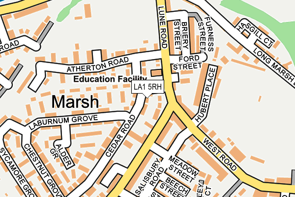 LA1 5RH map - OS OpenMap – Local (Ordnance Survey)