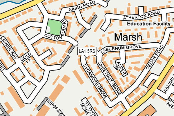 LA1 5RS map - OS OpenMap – Local (Ordnance Survey)