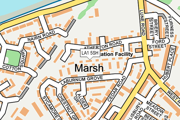 LA1 5SH map - OS OpenMap – Local (Ordnance Survey)