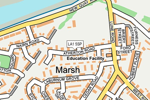 LA1 5SP map - OS OpenMap – Local (Ordnance Survey)