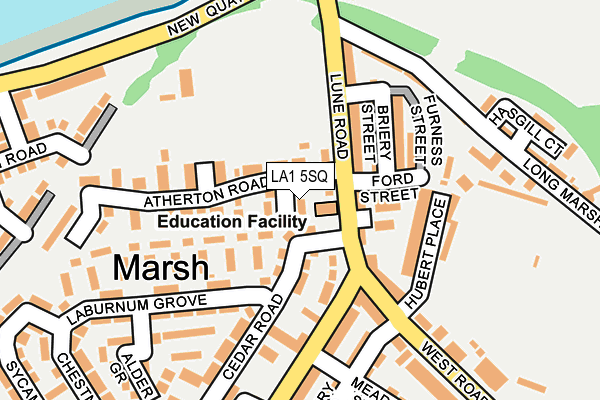 LA1 5SQ map - OS OpenMap – Local (Ordnance Survey)