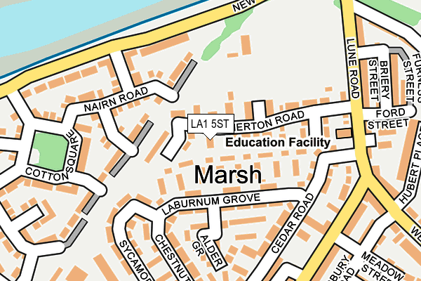 LA1 5ST map - OS OpenMap – Local (Ordnance Survey)