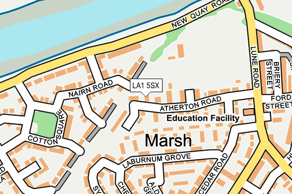 LA1 5SX map - OS OpenMap – Local (Ordnance Survey)