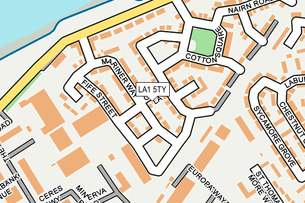 LA1 5TY map - OS OpenMap – Local (Ordnance Survey)