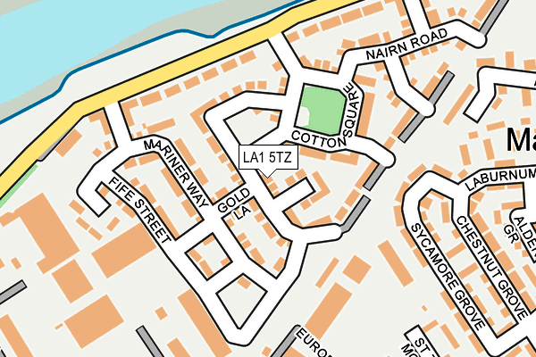 LA1 5TZ map - OS OpenMap – Local (Ordnance Survey)