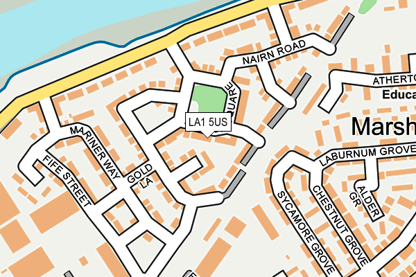 LA1 5US map - OS OpenMap – Local (Ordnance Survey)
