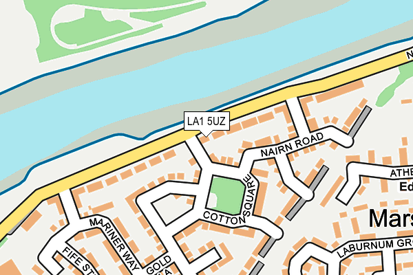 LA1 5UZ map - OS OpenMap – Local (Ordnance Survey)