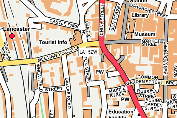 LA1 5ZW map - OS OpenMap – Local (Ordnance Survey)