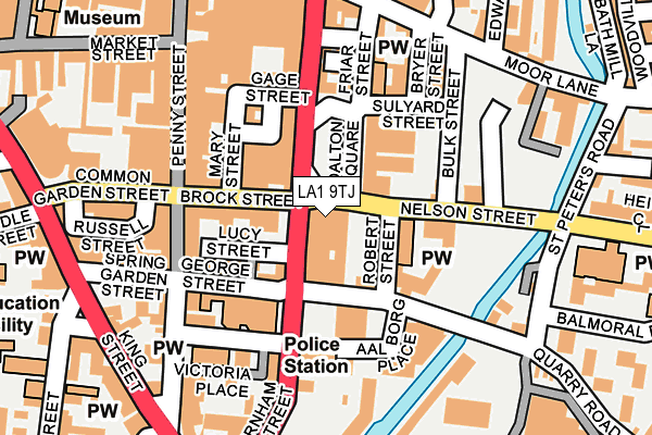 LA1 9TJ map - OS OpenMap – Local (Ordnance Survey)