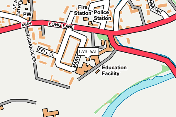 LA10 5AL map - OS OpenMap – Local (Ordnance Survey)