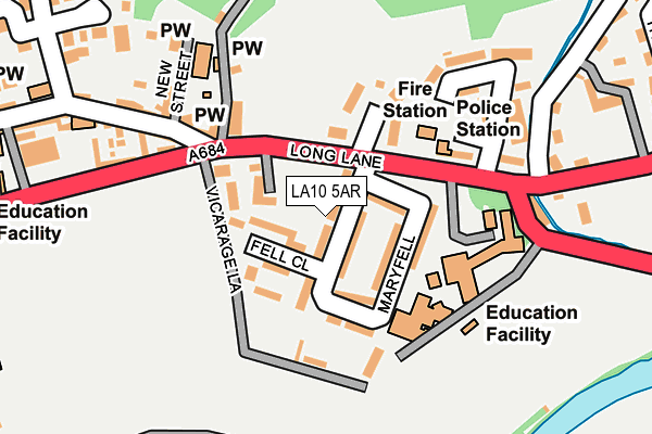LA10 5AR map - OS OpenMap – Local (Ordnance Survey)
