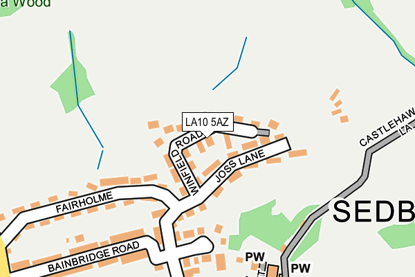 LA10 5AZ map - OS OpenMap – Local (Ordnance Survey)