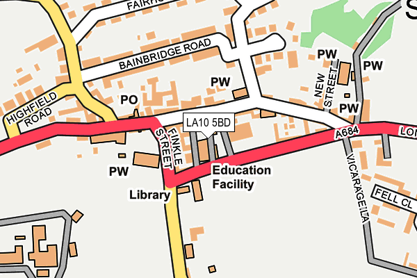 LA10 5BD map - OS OpenMap – Local (Ordnance Survey)