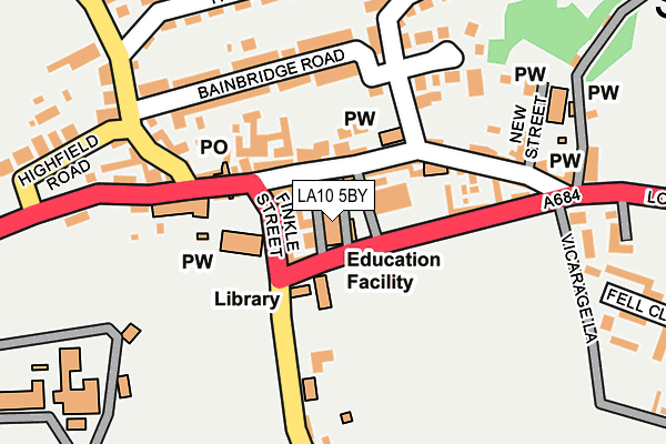 LA10 5BY map - OS OpenMap – Local (Ordnance Survey)