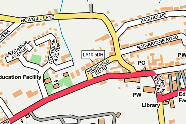 LA10 5DH map - OS OpenMap – Local (Ordnance Survey)