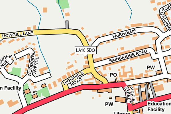 LA10 5DQ map - OS OpenMap – Local (Ordnance Survey)