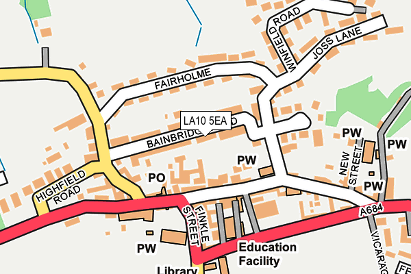 LA10 5EA map - OS OpenMap – Local (Ordnance Survey)