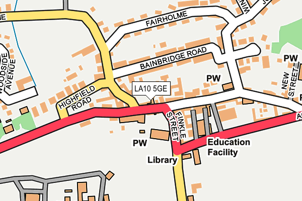 LA10 5GE map - OS OpenMap – Local (Ordnance Survey)