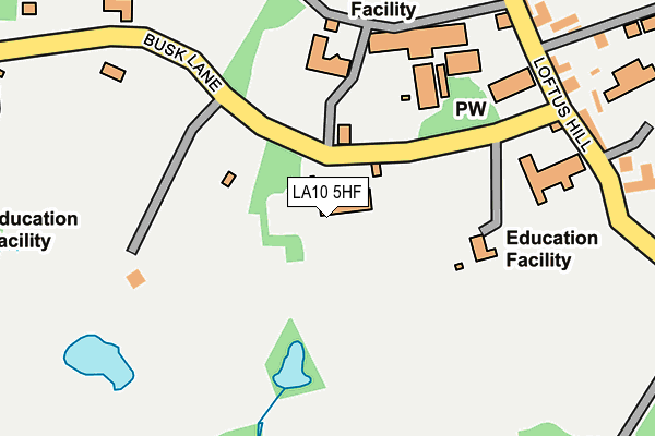 LA10 5HF map - OS OpenMap – Local (Ordnance Survey)