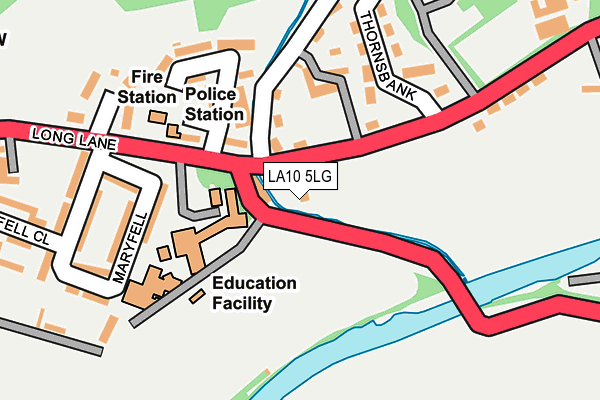 LA10 5LG map - OS OpenMap – Local (Ordnance Survey)