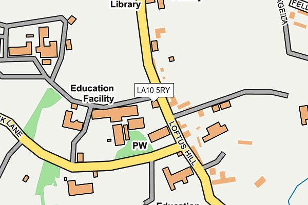 LA10 5RY map - OS OpenMap – Local (Ordnance Survey)
