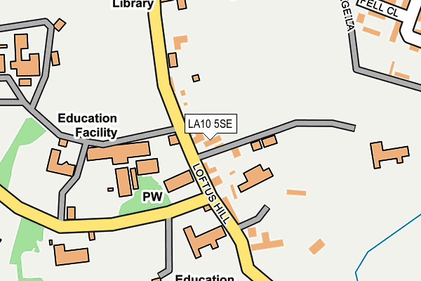 LA10 5SE map - OS OpenMap – Local (Ordnance Survey)