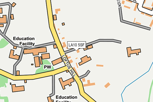 LA10 5SF map - OS OpenMap – Local (Ordnance Survey)