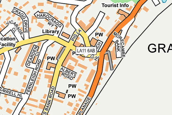 LA11 6AB map - OS OpenMap – Local (Ordnance Survey)