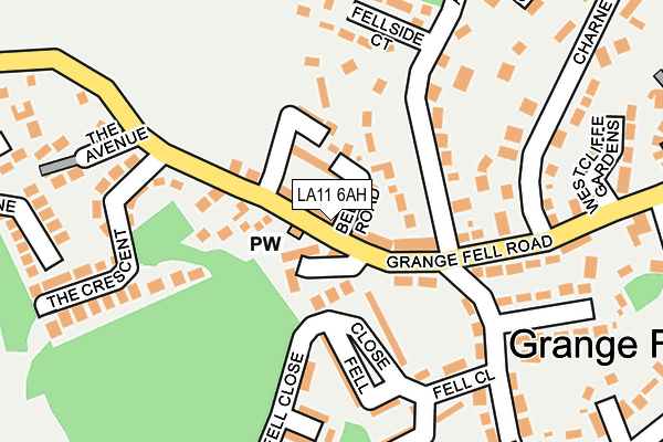 LA11 6AH map - OS OpenMap – Local (Ordnance Survey)