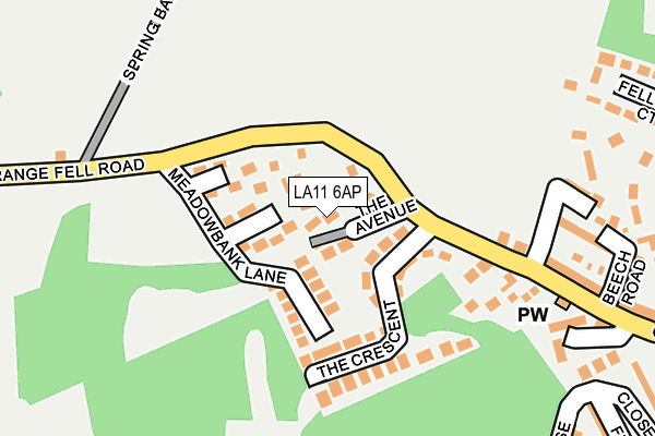 LA11 6AP map - OS OpenMap – Local (Ordnance Survey)