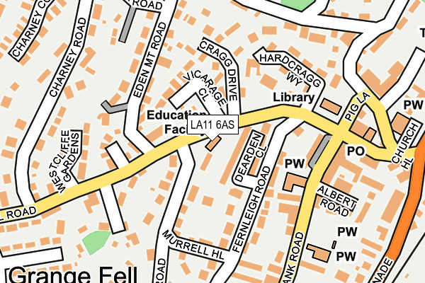 LA11 6AS map - OS OpenMap – Local (Ordnance Survey)