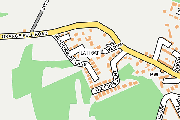 LA11 6AT map - OS OpenMap – Local (Ordnance Survey)