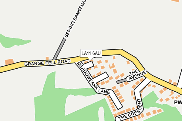 LA11 6AU map - OS OpenMap – Local (Ordnance Survey)