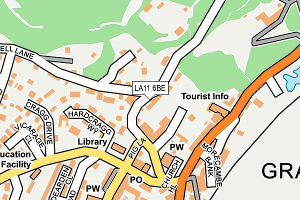 LA11 6BE map - OS OpenMap – Local (Ordnance Survey)