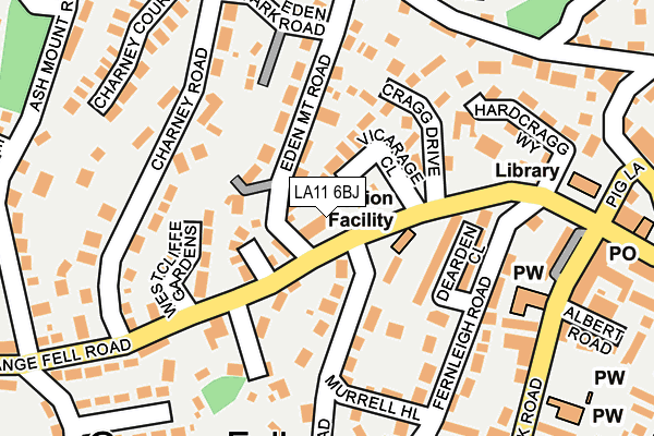 LA11 6BJ map - OS OpenMap – Local (Ordnance Survey)