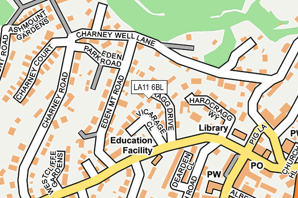 LA11 6BL map - OS OpenMap – Local (Ordnance Survey)