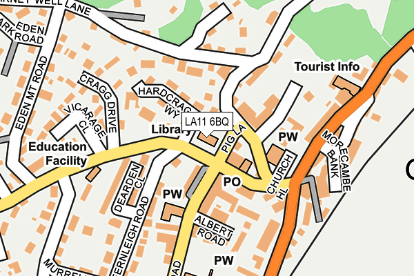 LA11 6BQ map - OS OpenMap – Local (Ordnance Survey)