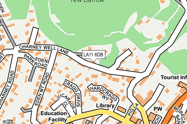 LA11 6DB map - OS OpenMap – Local (Ordnance Survey)