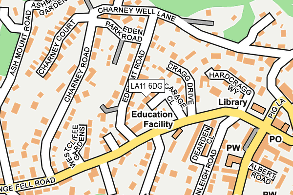 LA11 6DG map - OS OpenMap – Local (Ordnance Survey)