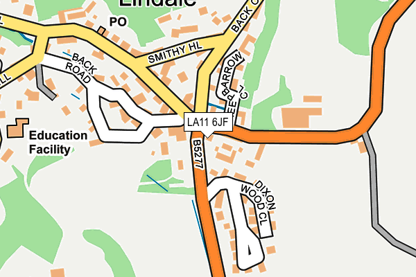 LA11 6JF map - OS OpenMap – Local (Ordnance Survey)