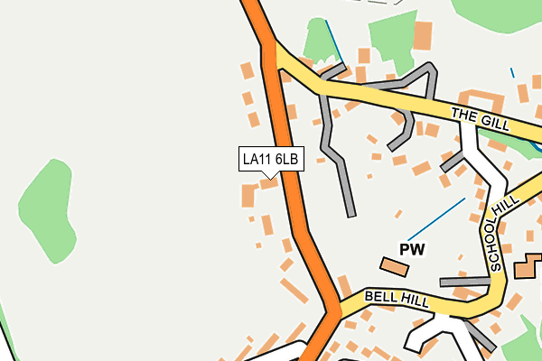 LA11 6LB map - OS OpenMap – Local (Ordnance Survey)