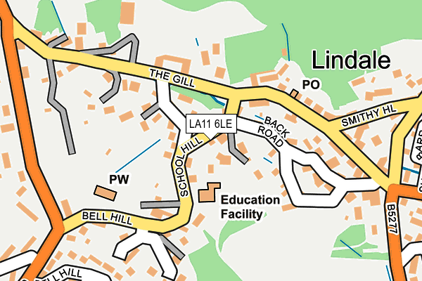 LA11 6LE map - OS OpenMap – Local (Ordnance Survey)