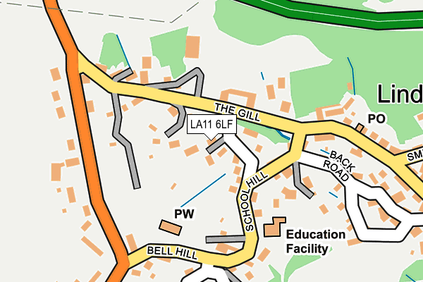 LA11 6LF map - OS OpenMap – Local (Ordnance Survey)