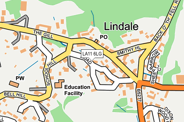LA11 6LG map - OS OpenMap – Local (Ordnance Survey)