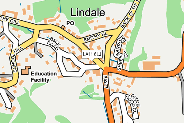 LA11 6LJ map - OS OpenMap – Local (Ordnance Survey)