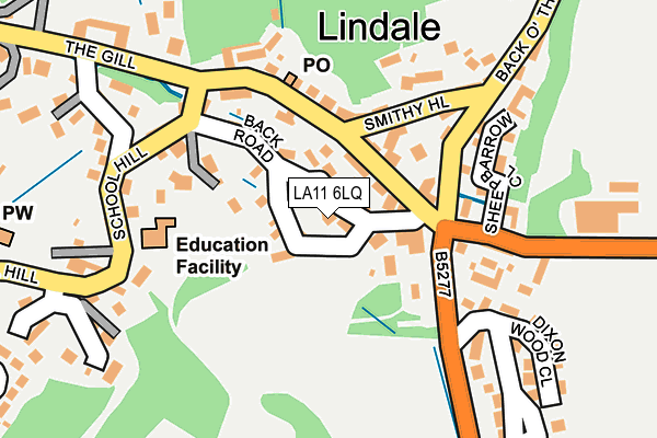 LA11 6LQ map - OS OpenMap – Local (Ordnance Survey)